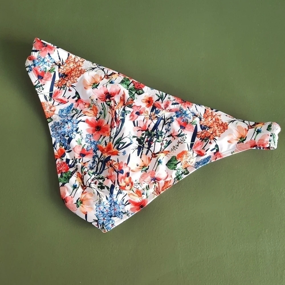 Lucky Brand Floral Bikini Bottom L NWT
